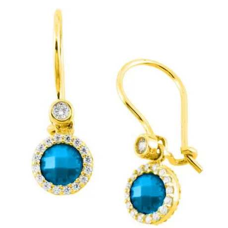 GOLD EARRINGS 14CT WITH TIRQUOISE