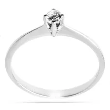 BRILLIANT CUT DIAMOND ENGAGEMENT RING WHITEGOLD DL002
