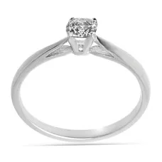 BRILLIANT CUT DIAMOND ENGAGEMENT RING WHITEGOLD 16CT DL003
