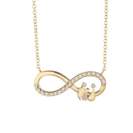 GOLD NECKLACE INFINITY FAMILY 14CT