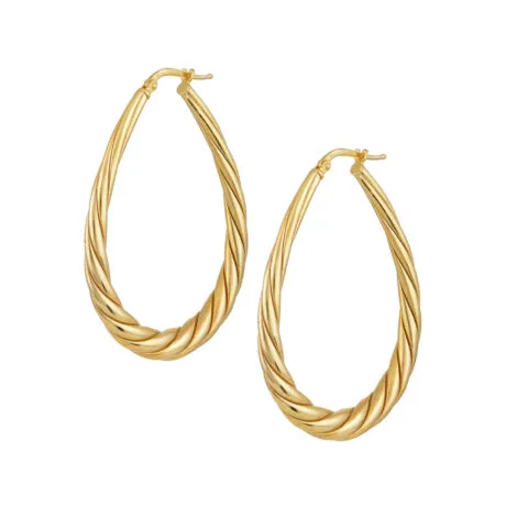 GOLD PLATED HOOP EARRINGS SILVER 925
