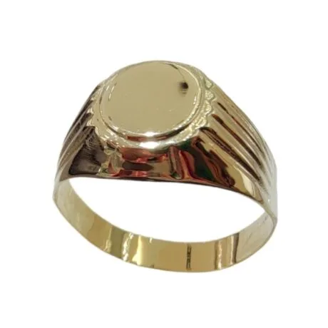 MAN OVAL SIGNET RING GOLD 14CT