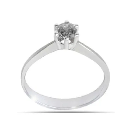 BRILLIANT CUT DIAMOND 0,32 CT ENGAGEMENT RING WHITEGOLD 18CT DL008