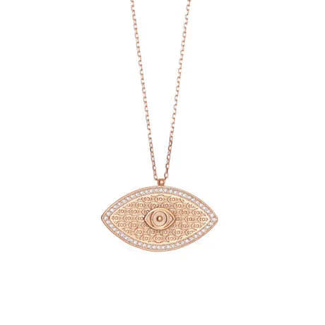 ROSEGOLD EYE NECKLACE SILVER 925