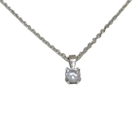 BRILLIANT DIAMOND NECKLACE 0,32 CT WHITE GOLD