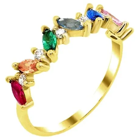 RAINBOW RING 14 CT GOLD
