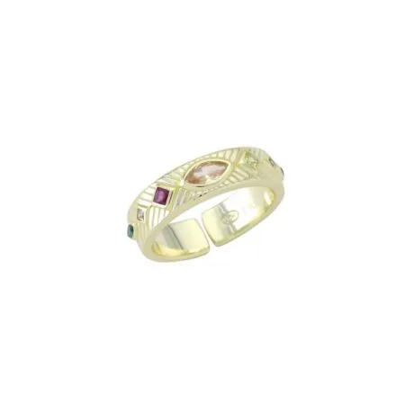 BYZANTINE OPEN RING GOLDPLATED 925