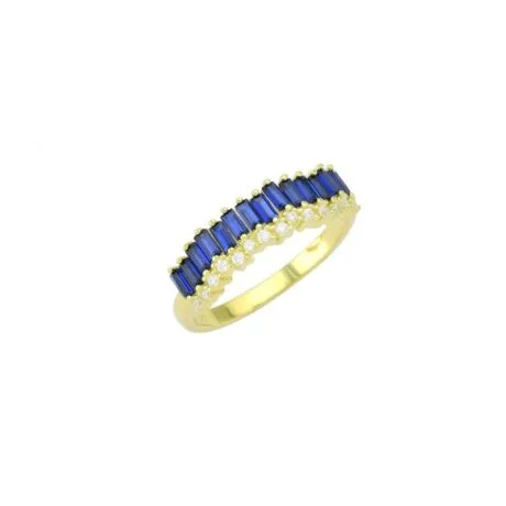 BAGUETTE CUT HALF ETERNITY RING 925