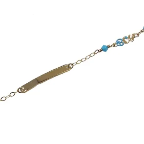 NAME TAG BRACELET BOY 14 CARAT GOLD