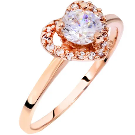 HEART RING ROSEGOLD 14 CARAT