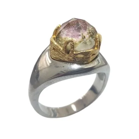 TOURMALINE SIGNET RING SILVER 925