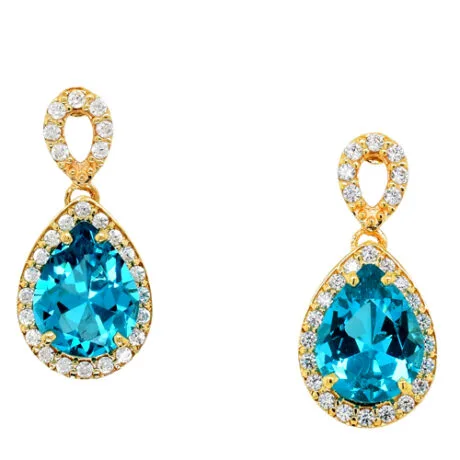 PARIBA 14 CARAT GOLD LONG EARRINGS
