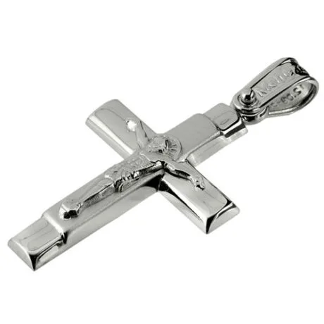 CRUCIFIX WHITEGOLD 14 CARAT
