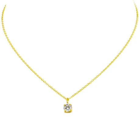 SOLITAIRE NECKLACE 14 CARAT GOLD