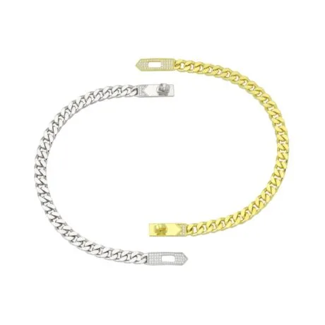 BRACELET CUBAN CHAIN WITH LOCKER 925