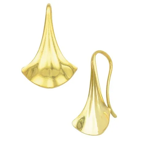 PAPYRUS FLOWER EARRINGS GOLDPLATED 925