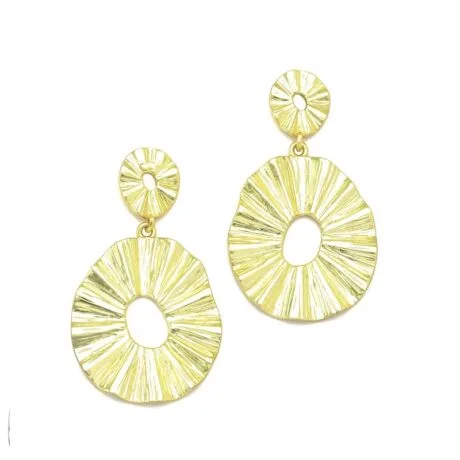 DONUT EARRINGS GOLDPLATED 925