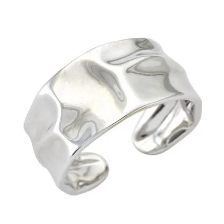 CRUMPLED WIDE RING SILVER 925
