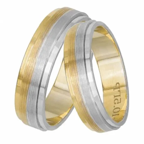 WEDDING BANDS 14 CARAT GOLD TWO-TONE