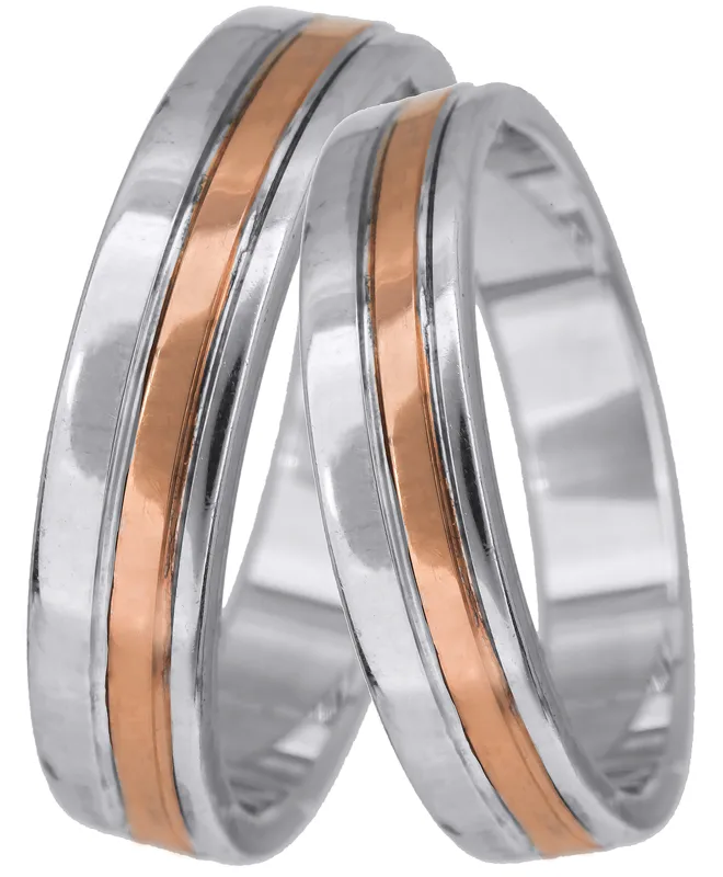 WEDDING BANDS 14 CARAT GOLD TWO-TONE