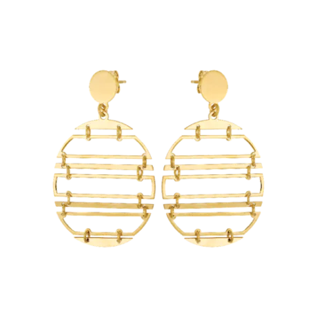 VOGUE LONG EARRINGS GOLD SILVER 925