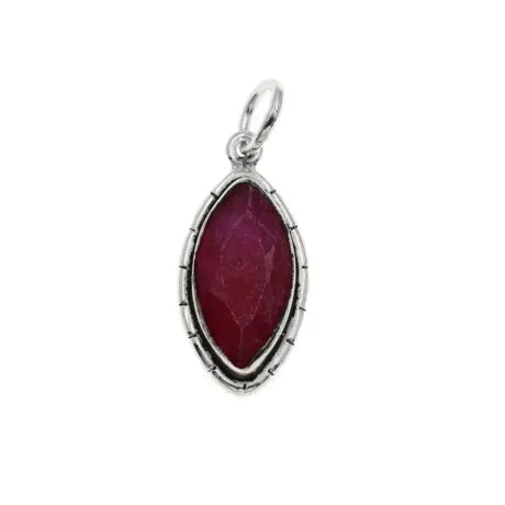 RUBY MARQUISE PENDANT SILVER 925