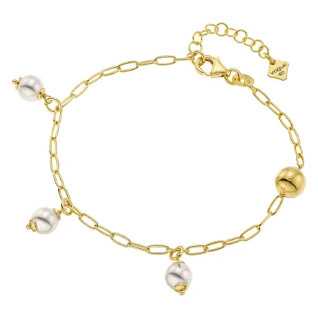 VOGUE BRACELET WITH PEARLS GOLD FILLED 925