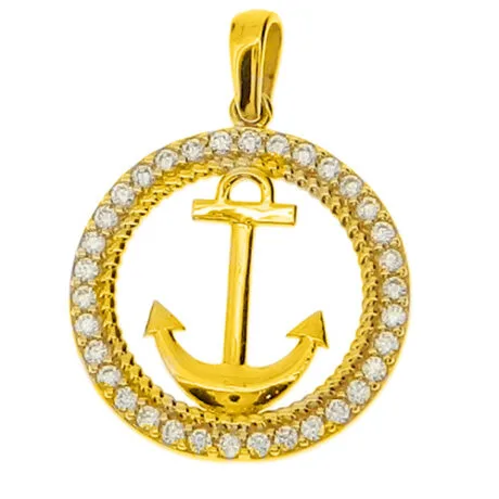 ANCHOR PENDANT 14 CARAT GOLD