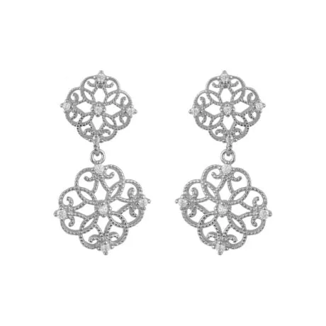 VINTAGE DROP EARRINGS SILVER 925
