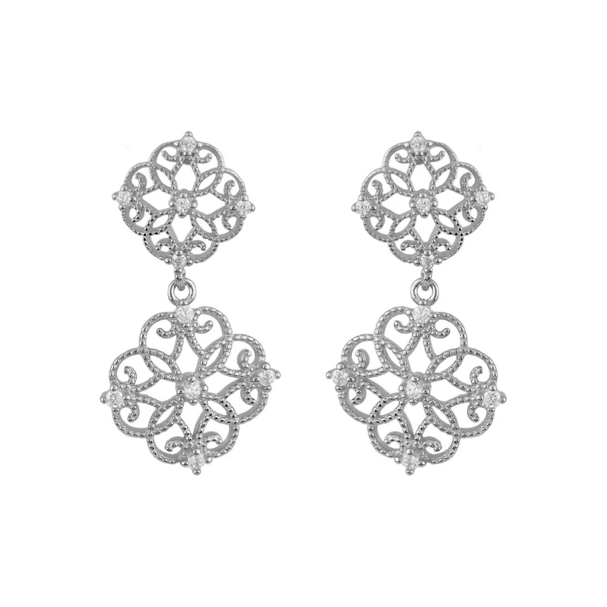VINTAGE DROP EARRINGS SILVER 925