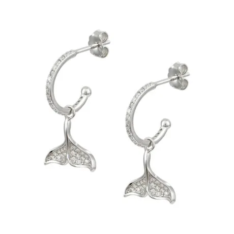 MERMAID TALE DROP EARRINGS SILVER 925