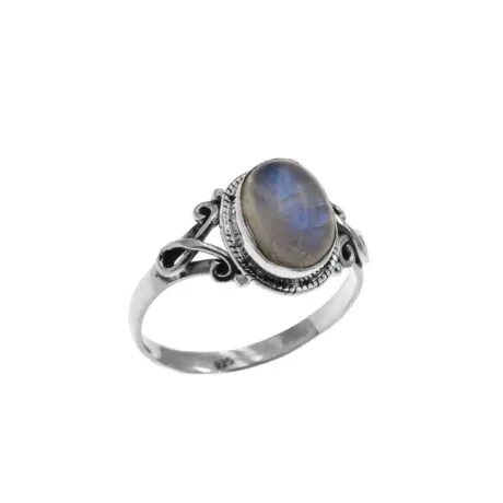 OVAL MOONSTONE RING SILVER 925