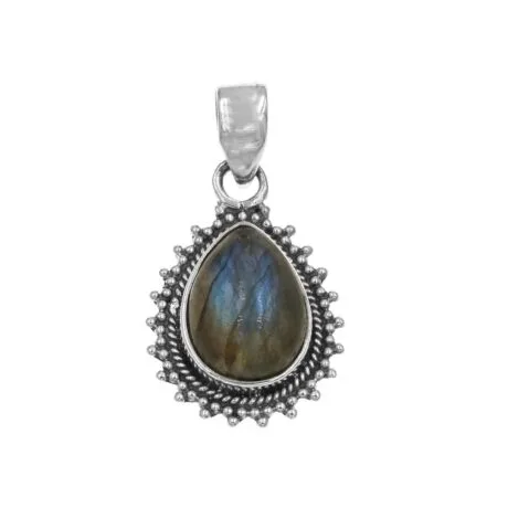 LABRADORITE DROP PENDANT SILVER 925