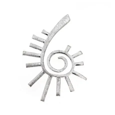 SATIN ANCIENT SUN PENDANT SILVER 925