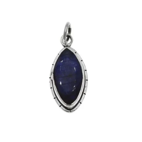 SAPPHIRE MARQUISE PENDANT SILVER 925