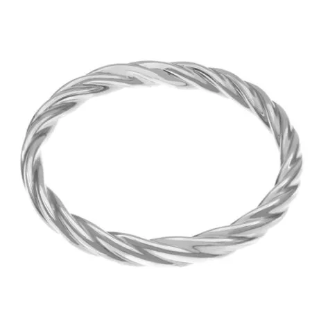 CURVED BANGLE BRACELET 7MM SILVER 925
