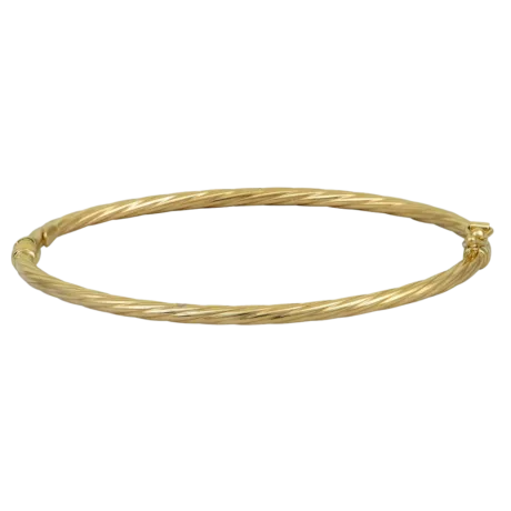 TWISTED BANGLE BRACELET 14 CARAT GOLD