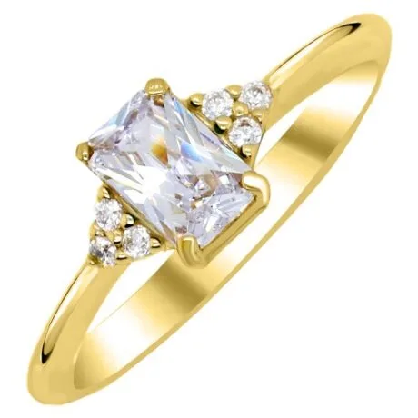 BAGUETTE ENGAGEMENT RING 14 CARAT GOLD