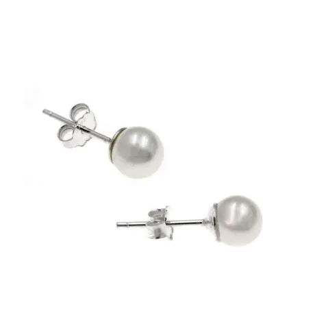 PEARL STUD EARRINGS SILVER 925