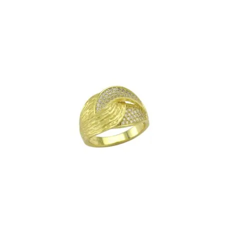 KNOT RING WITH STONES SILVER 925