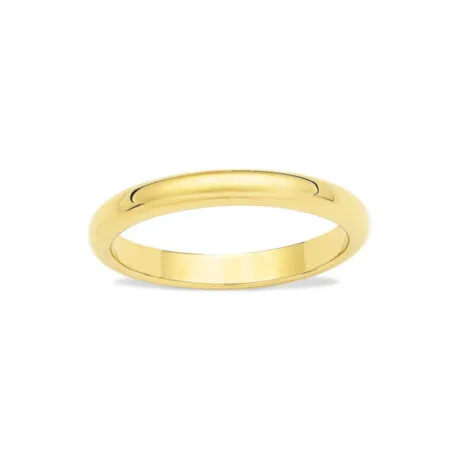 ROUNDED POLISHED WEDDING BANDS 14 CARAT