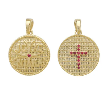 CONSTANTINATO PENDANT 14 CARAT GOLD WITH STONES