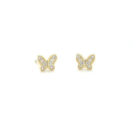 BUTTERFLIES EARRINGS GOLDPLATED SILVER 925