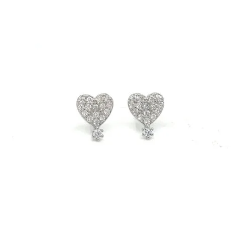 HEART EARRINGS FULLSTONE SILVER 925