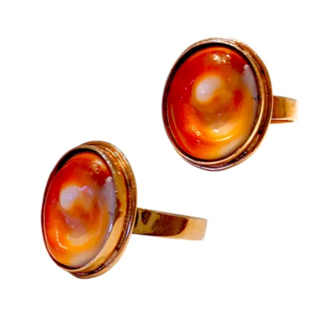 HANDMADE EYE OF THE SEA RING 14 CARAT GOLD