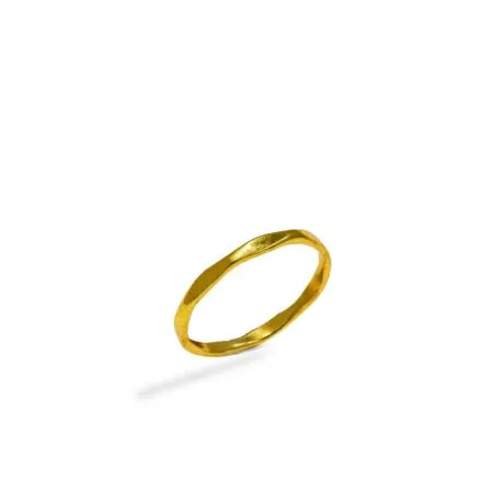 HAMMERED RING 1,8 MM GOLDPLATED SILVER 925