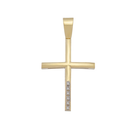 WOMAN CROSS 14 CARAT GOLD