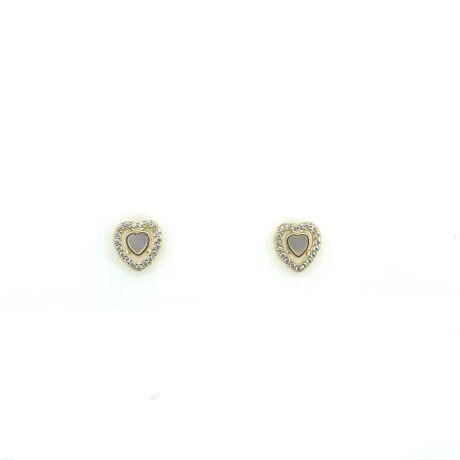 HEART EARRINGS GOLDPLATED SILVER 925