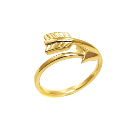 ARROW OPEN RING GOLD PLATED SILVER 925