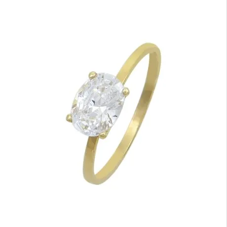 OVAL EAST-WEST 9 CARAT GOLD RING